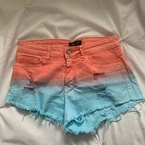 Klique B Ombré denim shorts